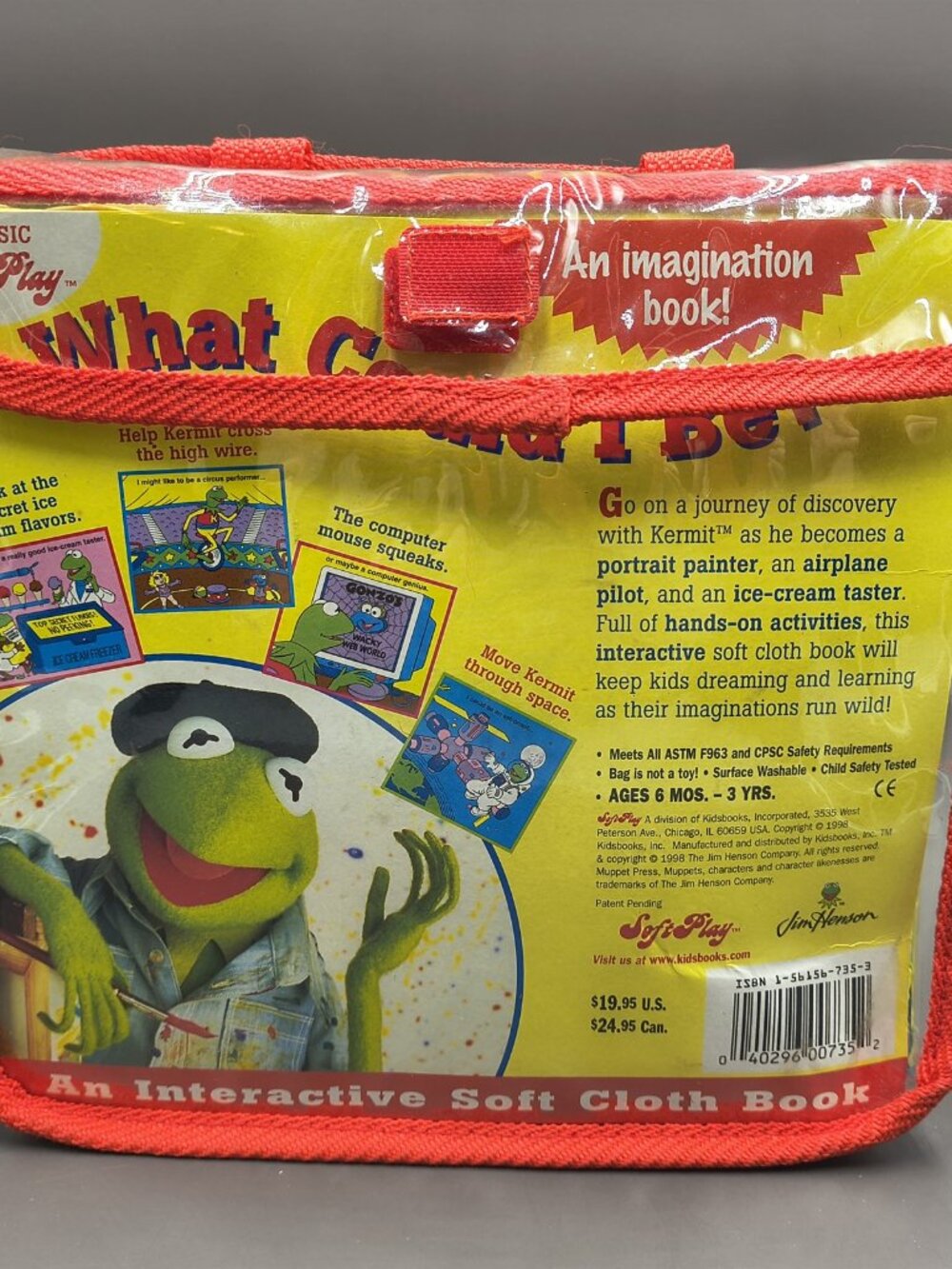 Muppets Kermit "What Could I Be?" Interactive Cloth Book - Learning Reading Fun